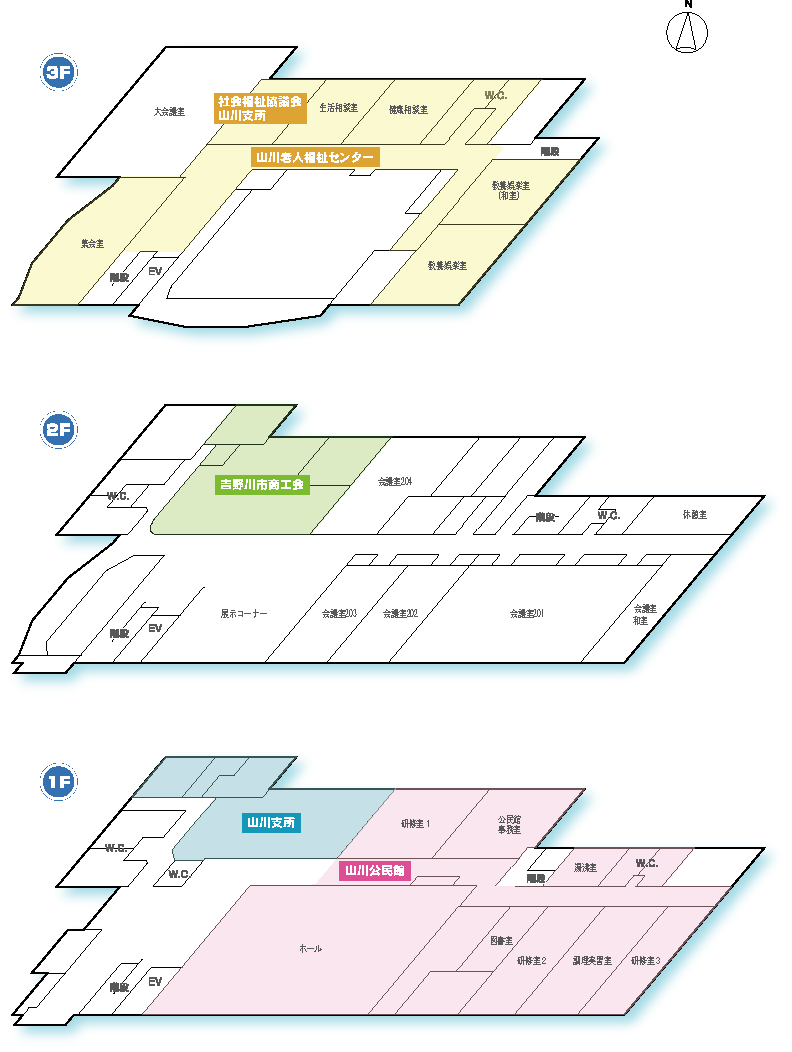 山川支所配置図